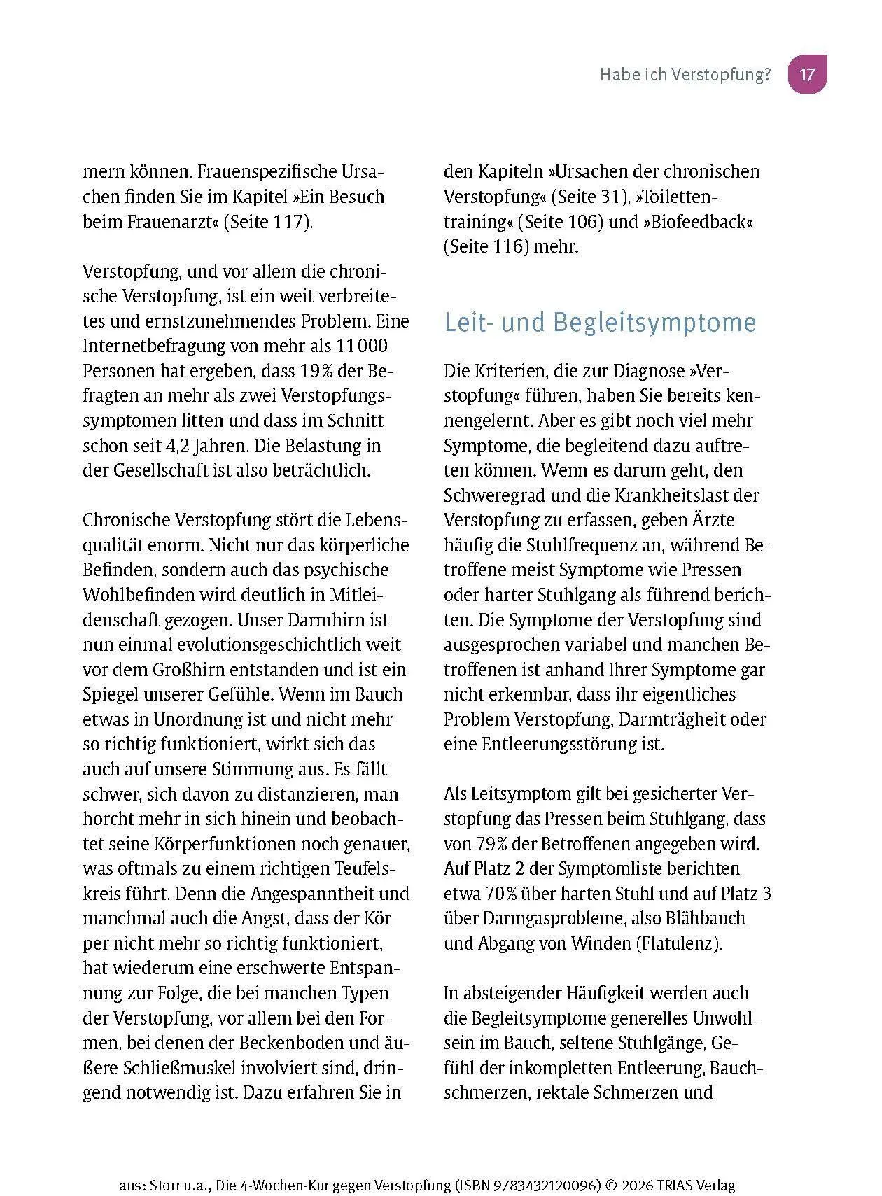 Bild: 9783432120096 | Die 4-Wochen-Kur gegen Verstopfung | Constanze Storr (u. a.) | Buch