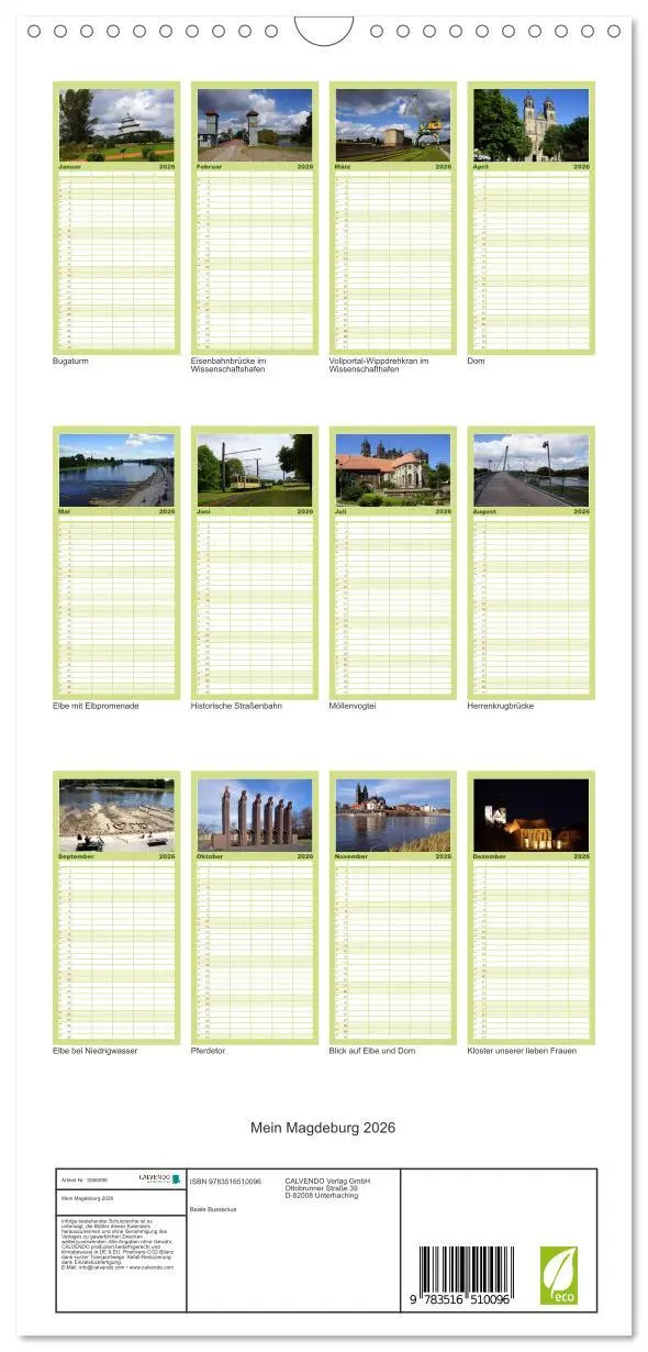 Bild: 9783516510096 | Familienplaner 2026 - Mein Magdeburg 2026 mit 5 Spalten...