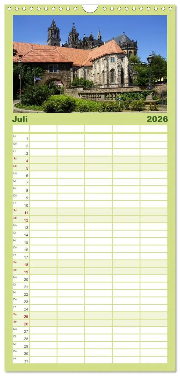 Bild: 9783516510096 | Familienplaner 2026 - Mein Magdeburg 2026 mit 5 Spalten...