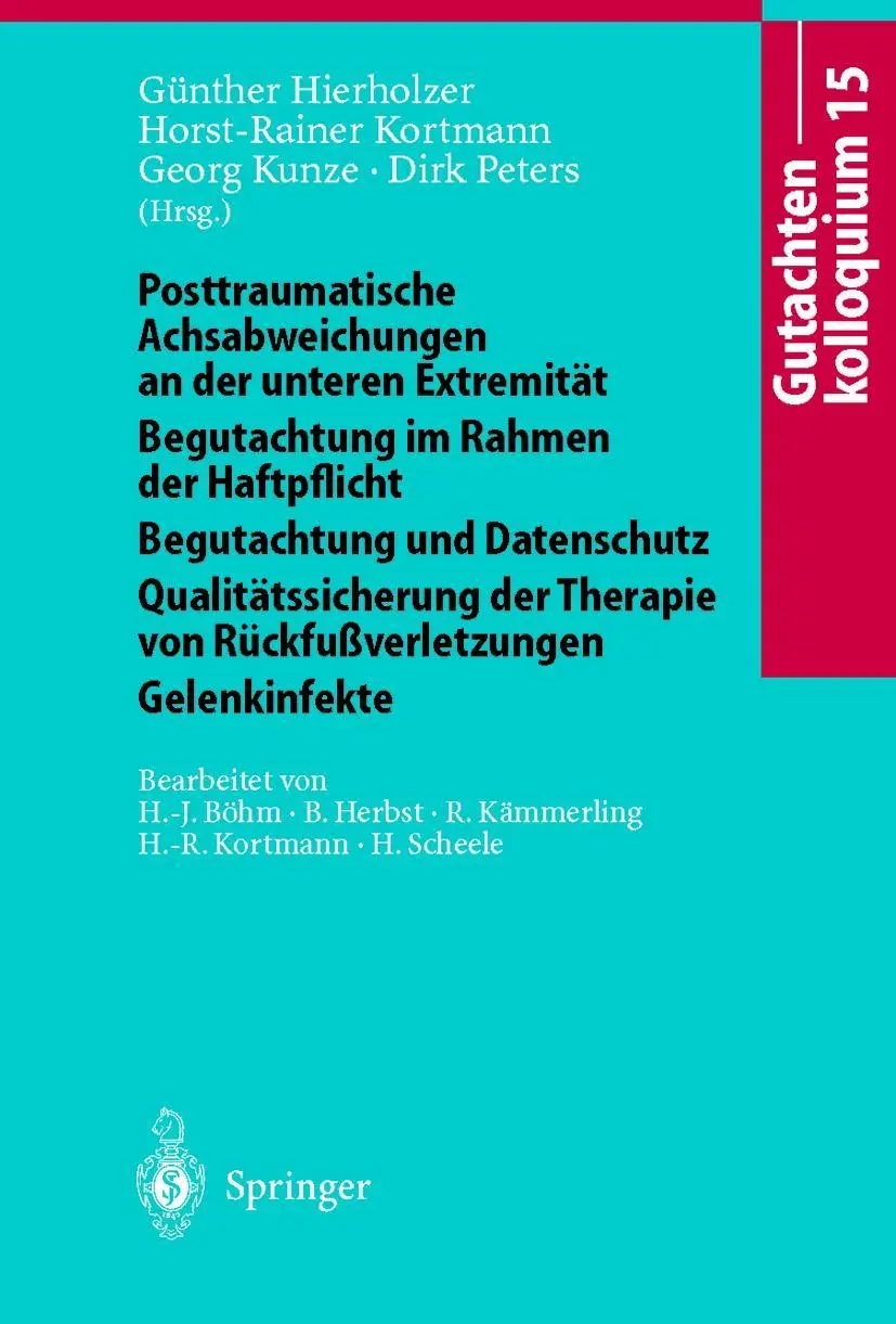 Cover: 9783540410096 | Gutachtenkolloquium 15 | H. Scheele (u. a.) | Taschenbuch | xiii