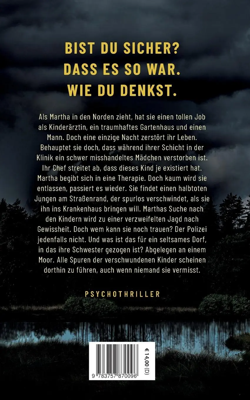 Rückseite: 9783757870096 | Das Moorkind | Thriller | Alma Lundt | Taschenbuch | Paperback | 2023