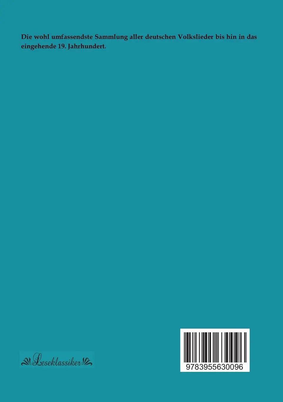 Rückseite: 9783955630096 | Alle deutschen Volkslieder | Friedrich Karl Von Erlach | Taschenbuch