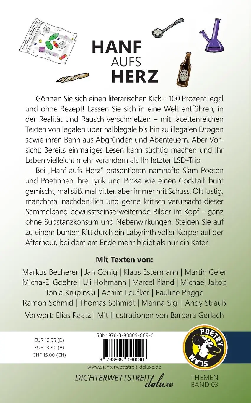 Rückseite: 9783988090096 | Hanf aufs Herz | Elias Raatz (u. a.) | Taschenbuch | 128 S. | Deutsch