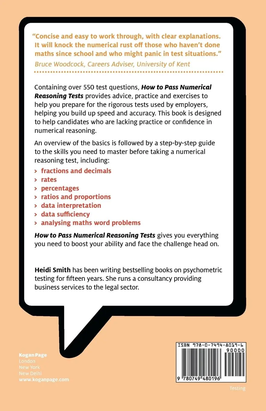 Rückseite: 9780749480196 | How to Pass Numerical Reasoning Tests | Over 550 Practice Questions