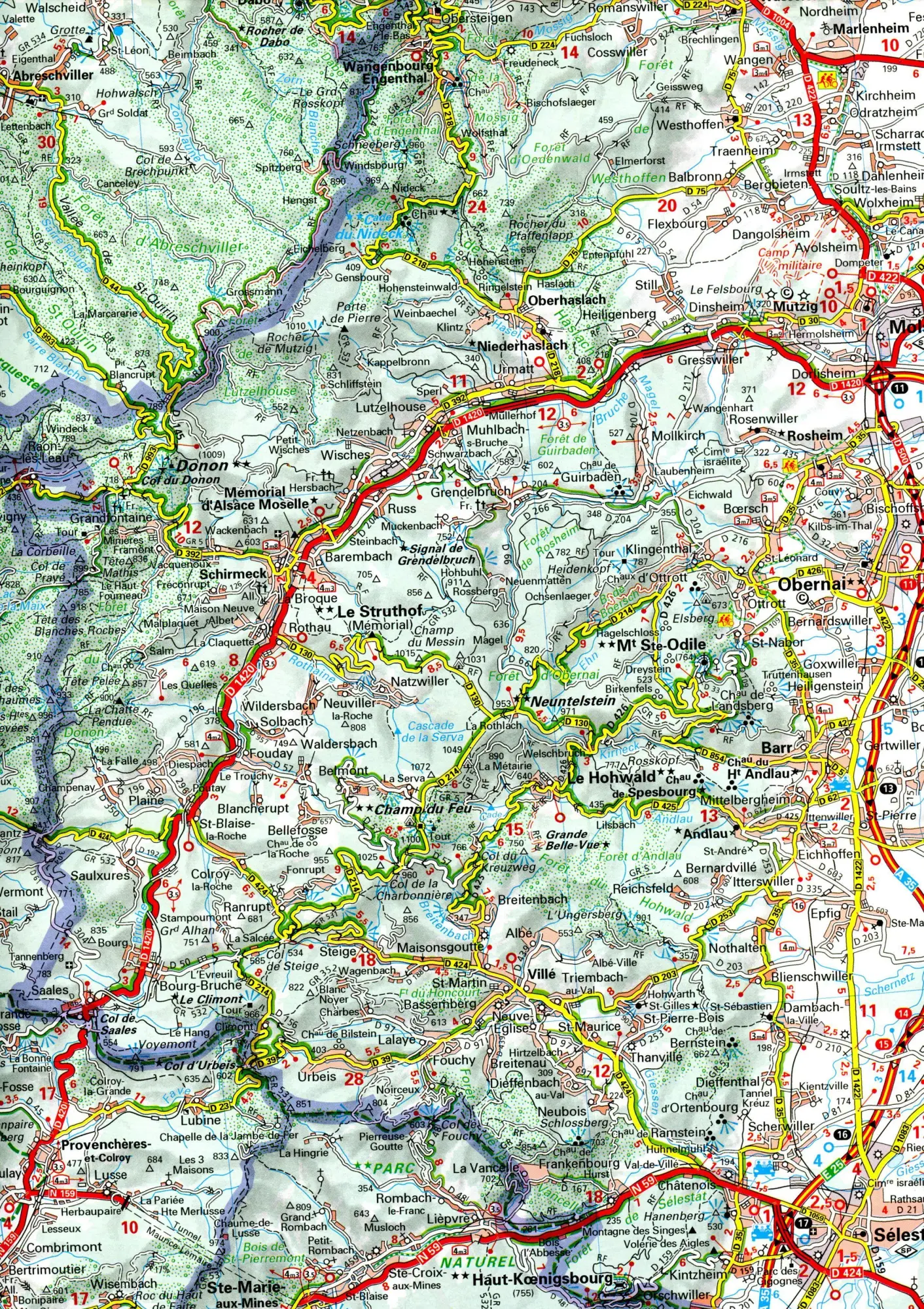 Bild: 9782067210196 | Michelin Localkarte Elsass Oberrheinische Tiefebene 1 : 150 000 (315)