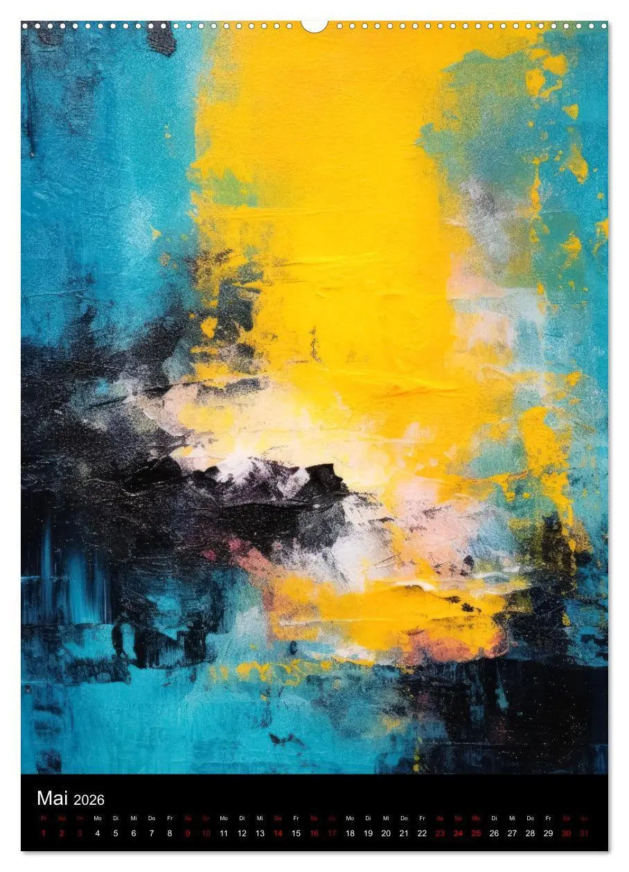 Bild: 9783516290196 | Abstrakte KI-Kunst (Wandkalender 2026 DIN A2 hoch), CALVENDO...