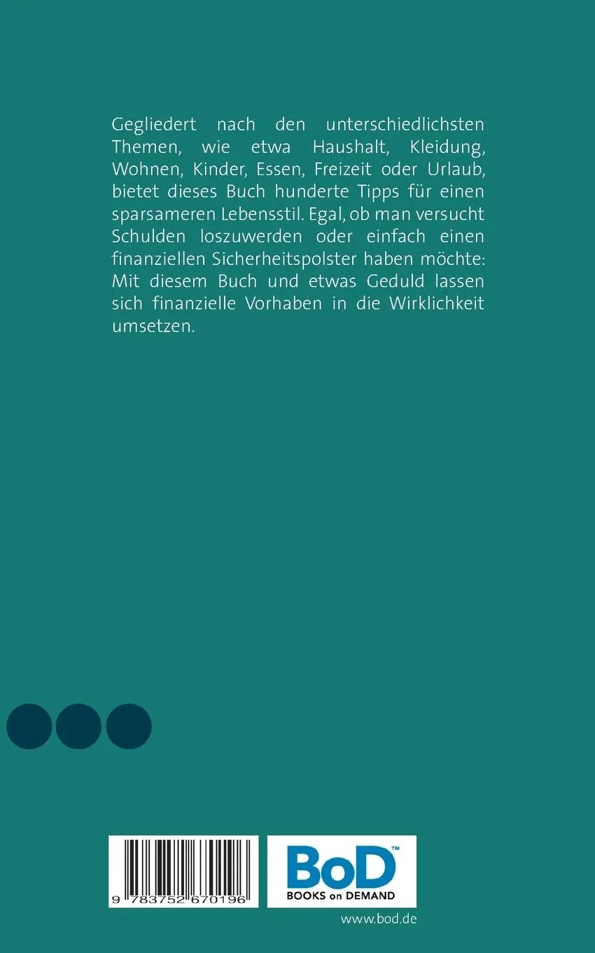 Rückseite: 9783752670196 | Das Sparbuch | Birgit Nagl | Taschenbuch | 140 S. | Deutsch | 2020