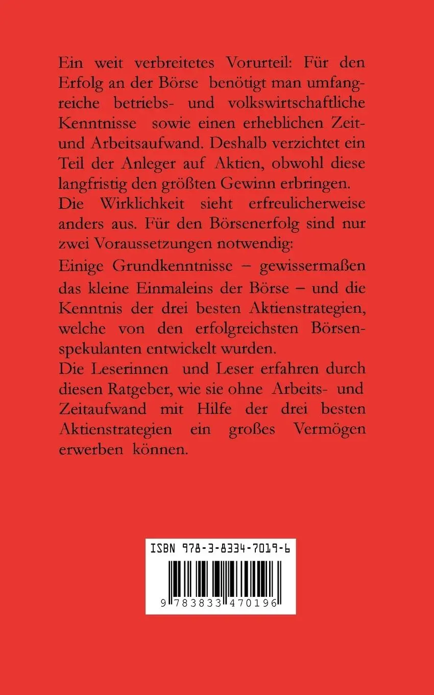 Rückseite: 9783833470196 | Millionär durch das kleine Einmaleins der Börse und die drei besten...