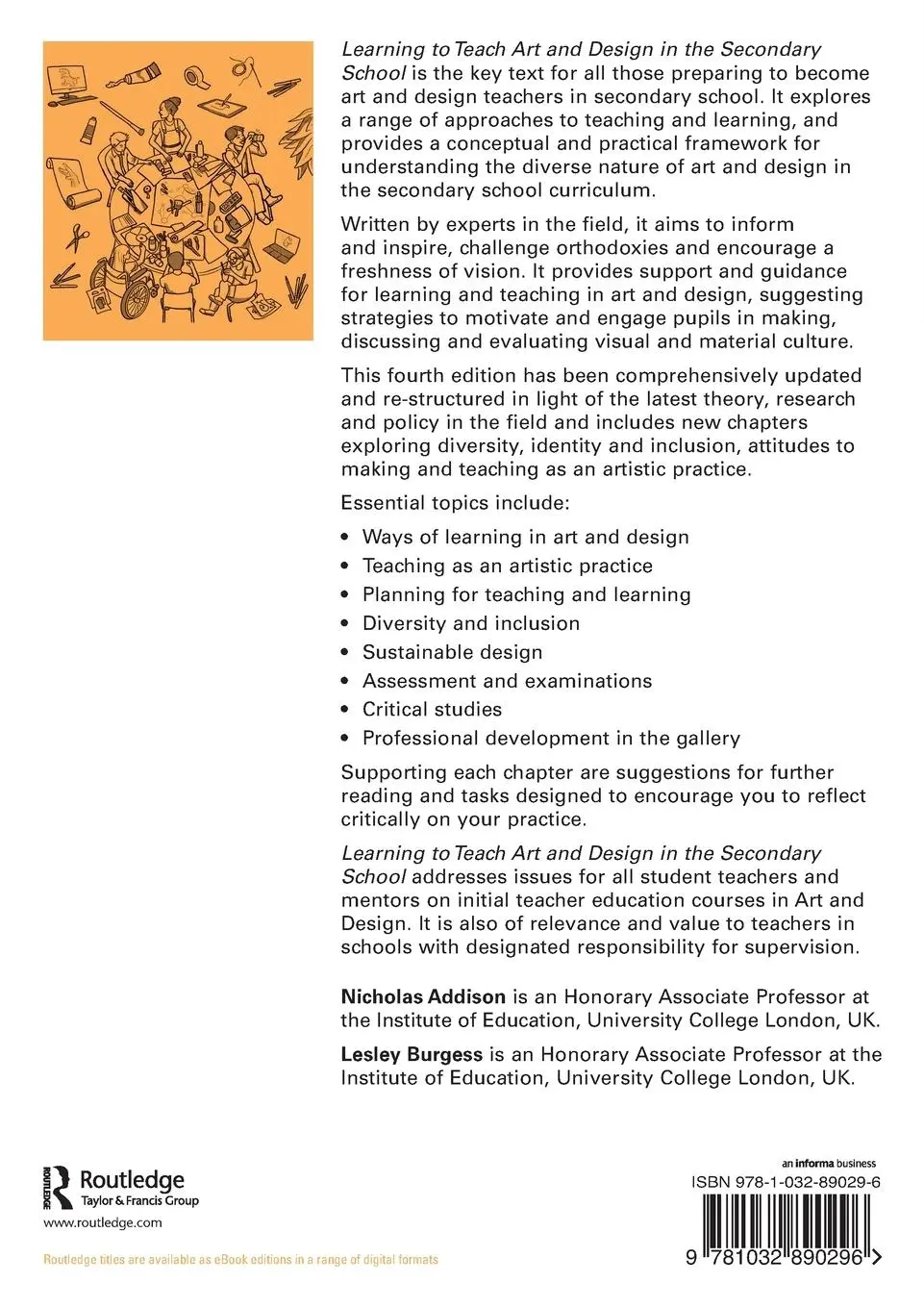 Rückseite: 9781032890296 | Learning to Teach Art and Design in the Secondary School | Taschenbuch