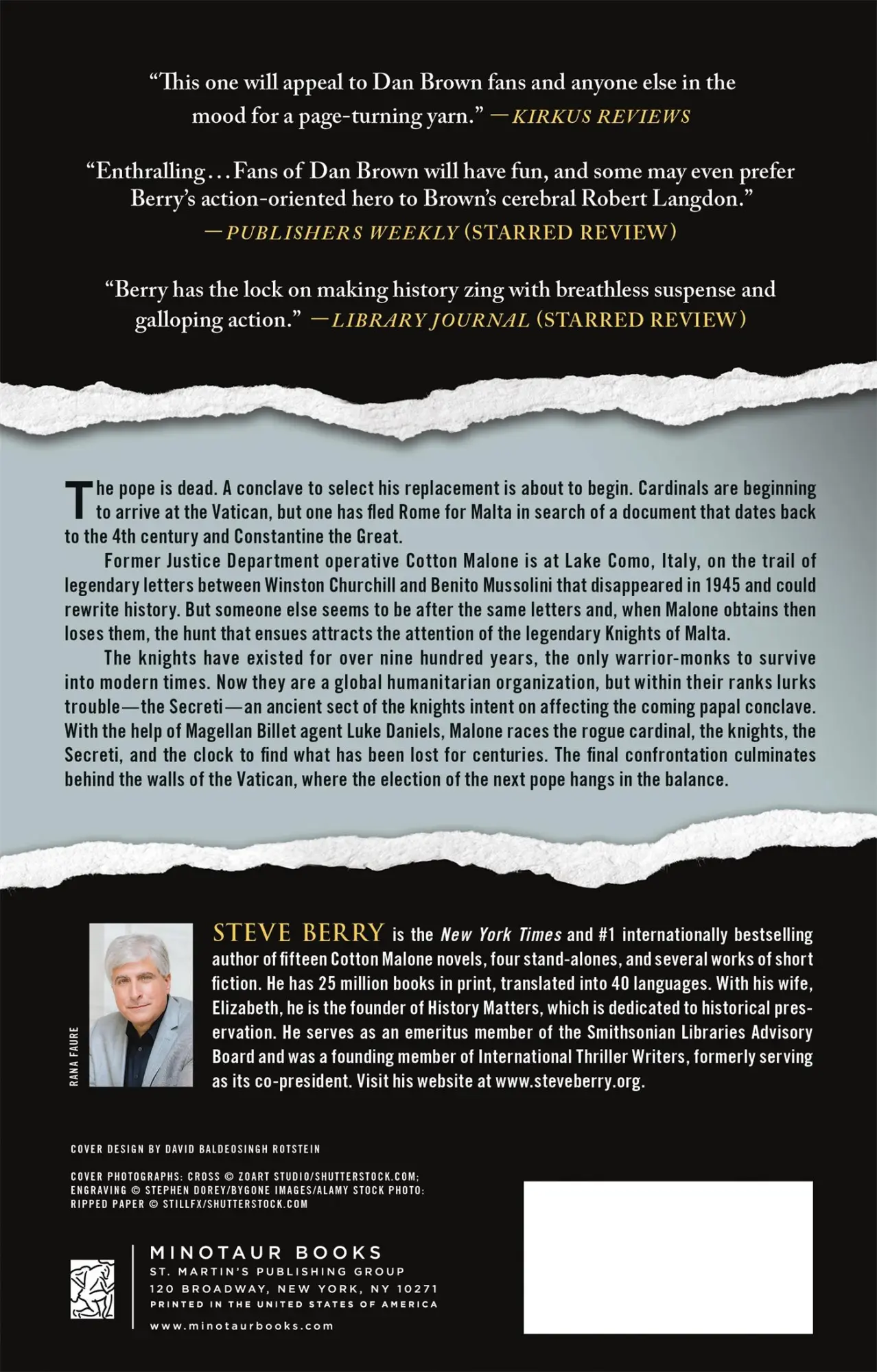 Rückseite: 9781250140296 | Malta Exchange | Steve Berry | Taschenbuch | Kartoniert / Broschiert