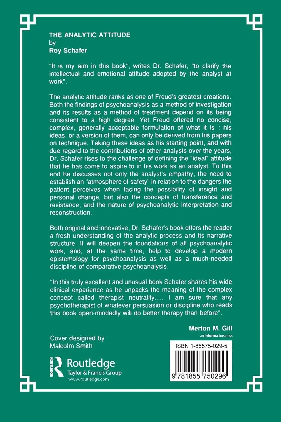 Rückseite: 9781855750296 | The Analytic Attitude | Roy Schafer | Taschenbuch | Englisch | 1983