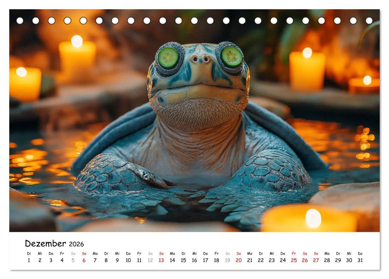 Bild: 9783457330296 | CHILL MAL - Entspannte Schildkröten beim Faulenzen (Tischkalender...