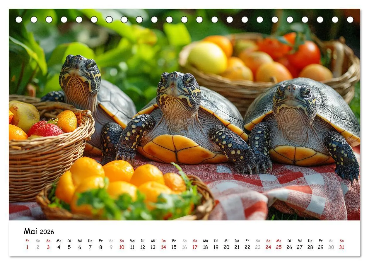 Bild: 9783457330296 | CHILL MAL - Entspannte Schildkröten beim Faulenzen (Tischkalender...