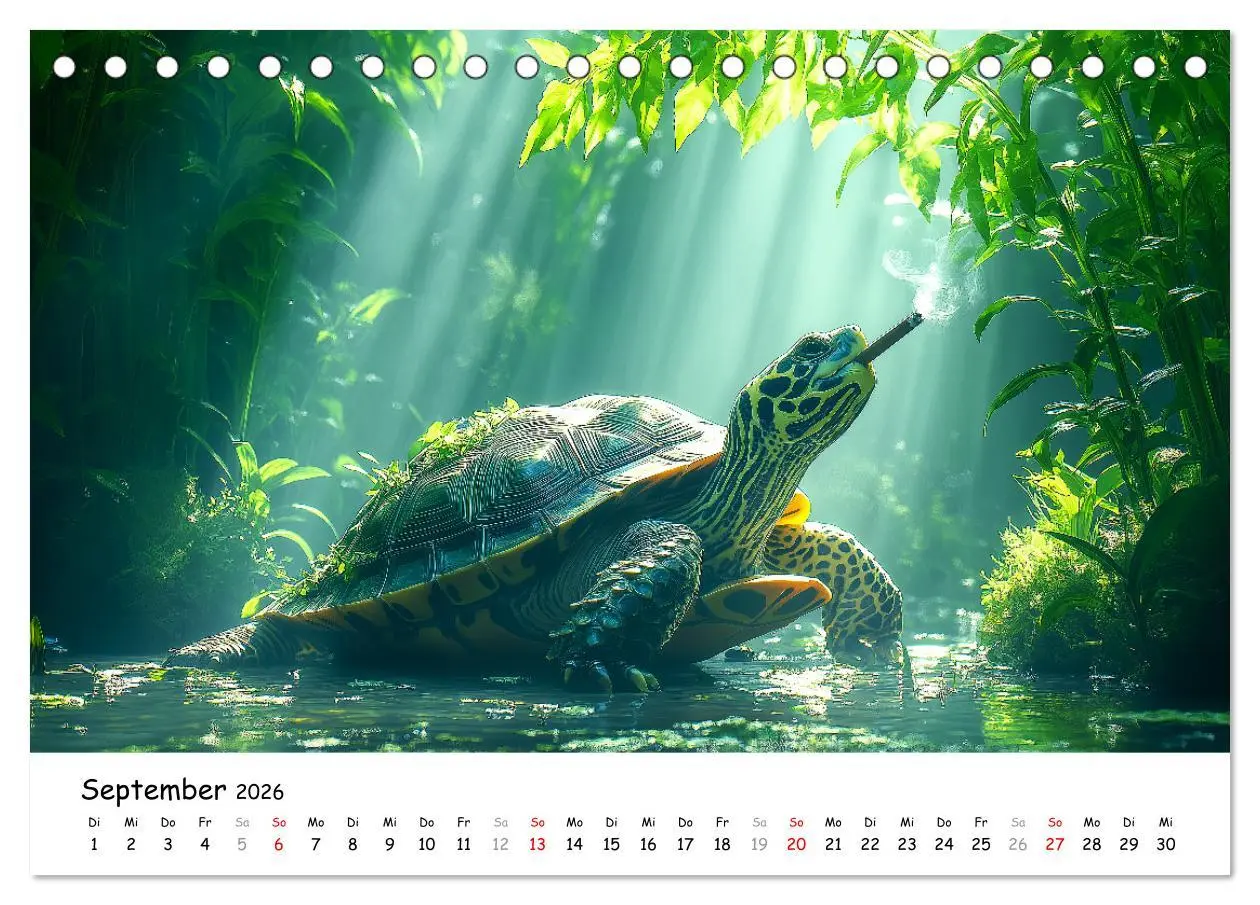 Bild: 9783457330296 | CHILL MAL - Entspannte Schildkröten beim Faulenzen (Tischkalender...