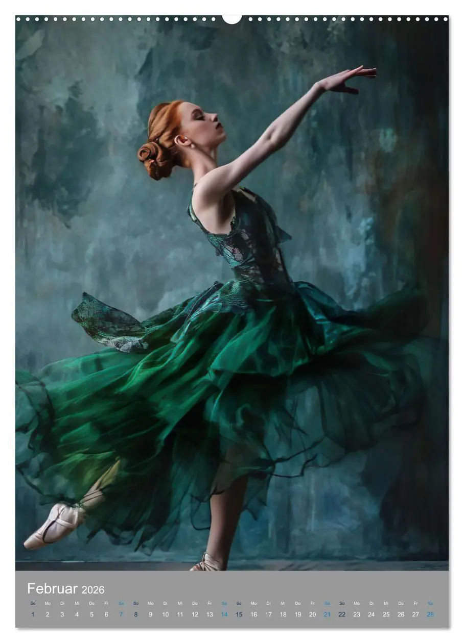 Bild: 9783516280296 | Märchenhafte Ballerina (Wandkalender 2026 DIN A2 hoch), CALVENDO...