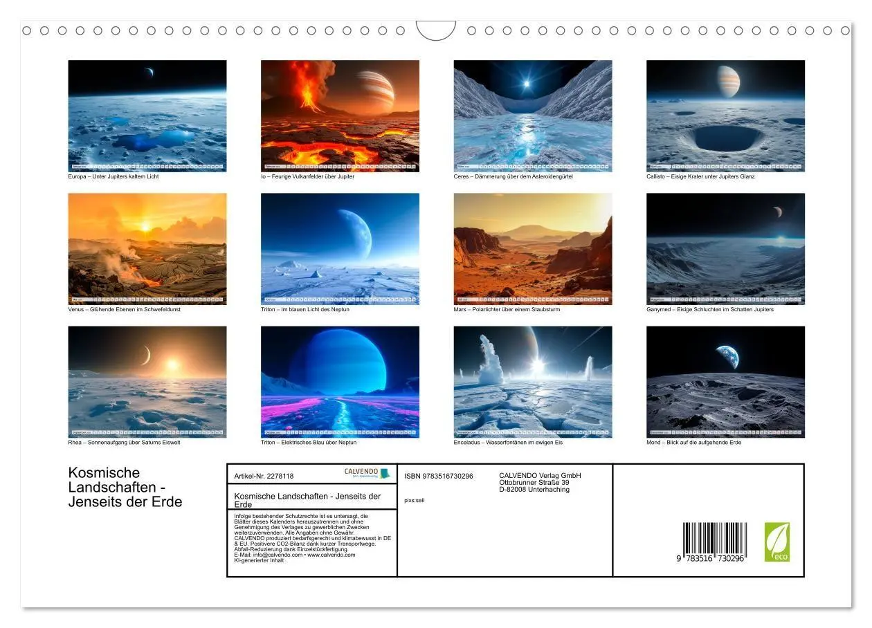 Bild: 9783516730296 | Kosmische Landschaften - Jenseits der Erde (Wandkalender 2026 DIN...