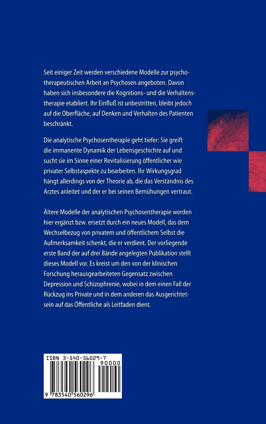 Rückseite: 9783540560296 | Analytische Psychosentherapie | 1 Grundlagen | Paul Matussek | Buch