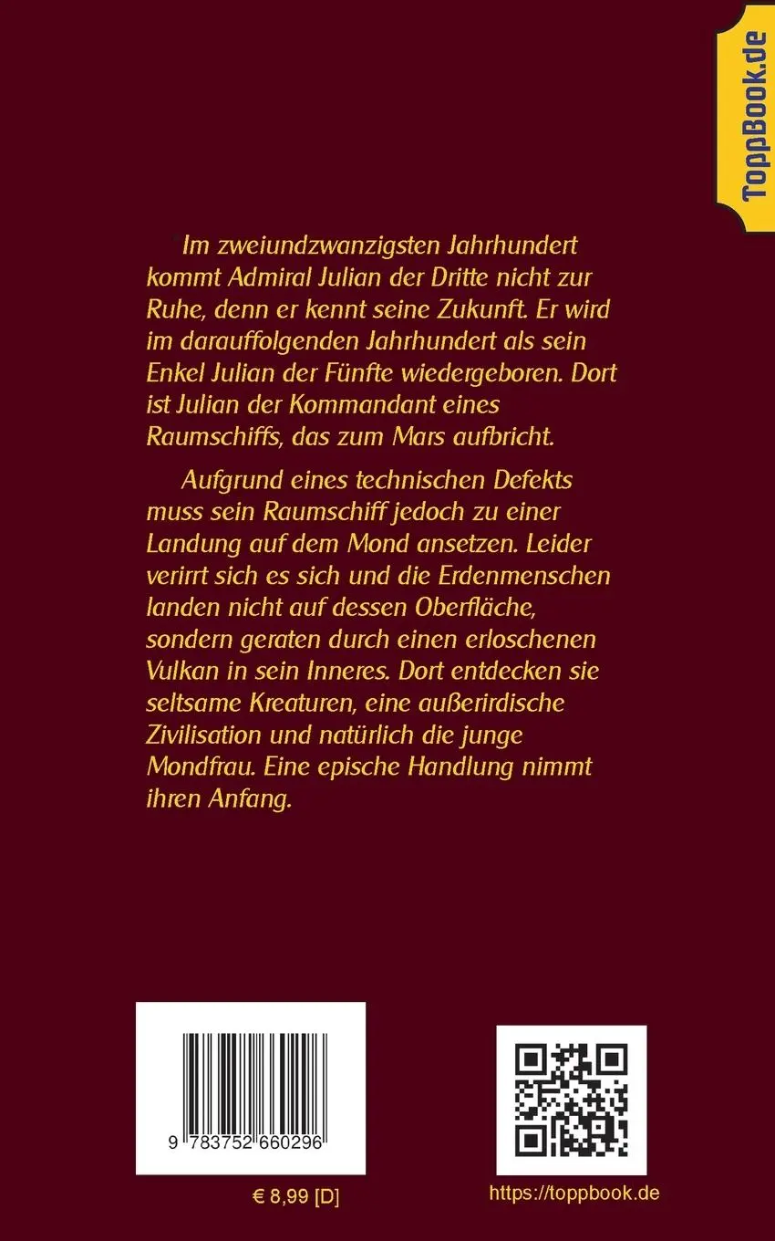 Rückseite: 9783752660296 | Die junge Mondfrau | Mondepos vom Autor der Tarzan Geschichten | Buch