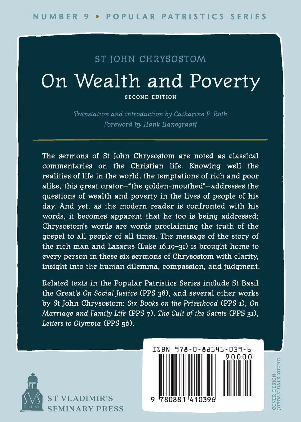 Rückseite: 9780881410396 | On Wealth and Poverty | St. John Chrysostom | St. John Chrysostom