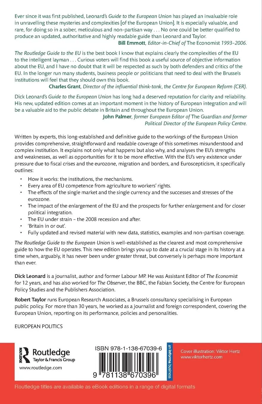 Rückseite: 9781138670396 | The Routledge Guide to the European Union | Dick Leonard (u. a.)