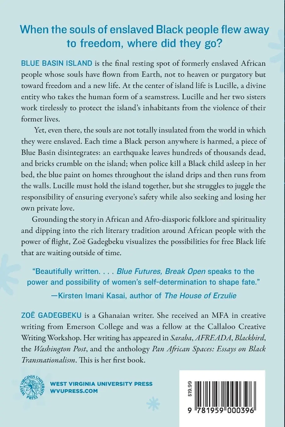 Rückseite: 9781959000396 | Blue Futures, Break Open | A Novel | Zoë Gadegbeku | Taschenbuch