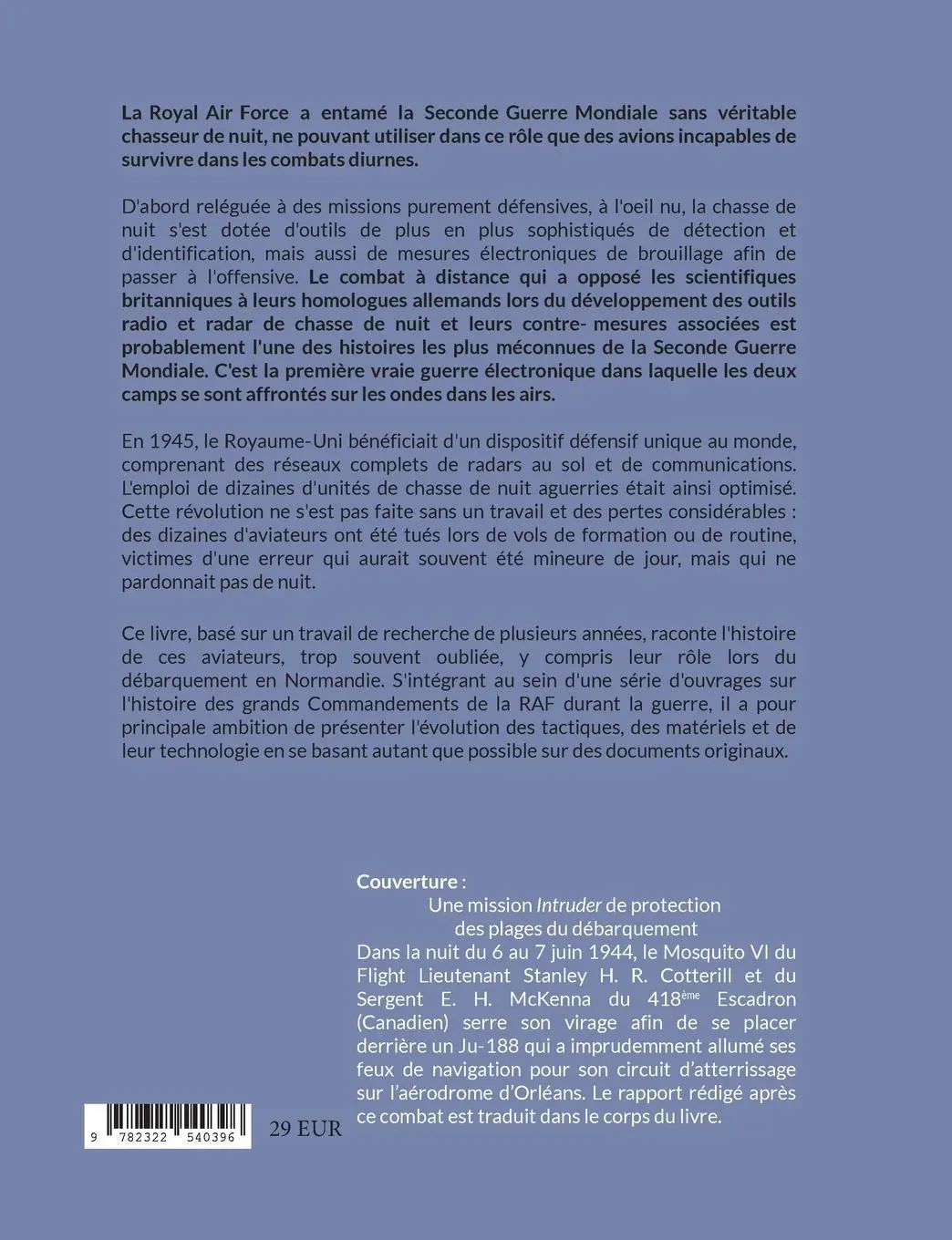 Rückseite: 9782322540396 | Chasseurs de nuit et Intruders de la Royal Air Force contre la...
