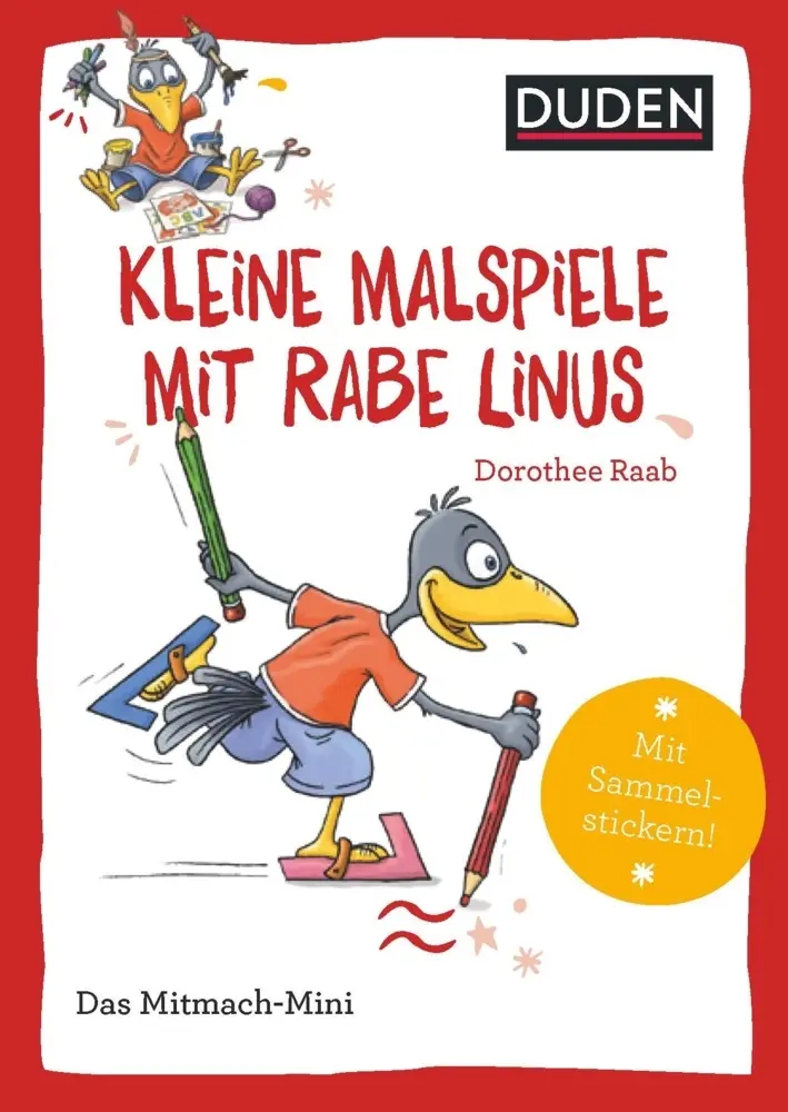 Cover: 9783411850396 | Duden Minis (Band 40) - Kleine Malspiele mit Rabe Linus | Raab | Buch