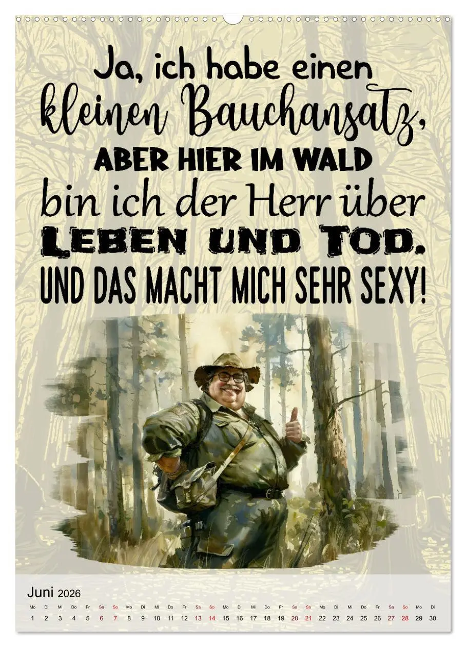 Bild: 9783516270396 | Jägersprüche (Wandkalender 2026 DIN A2 hoch), CALVENDO Monatskalender
