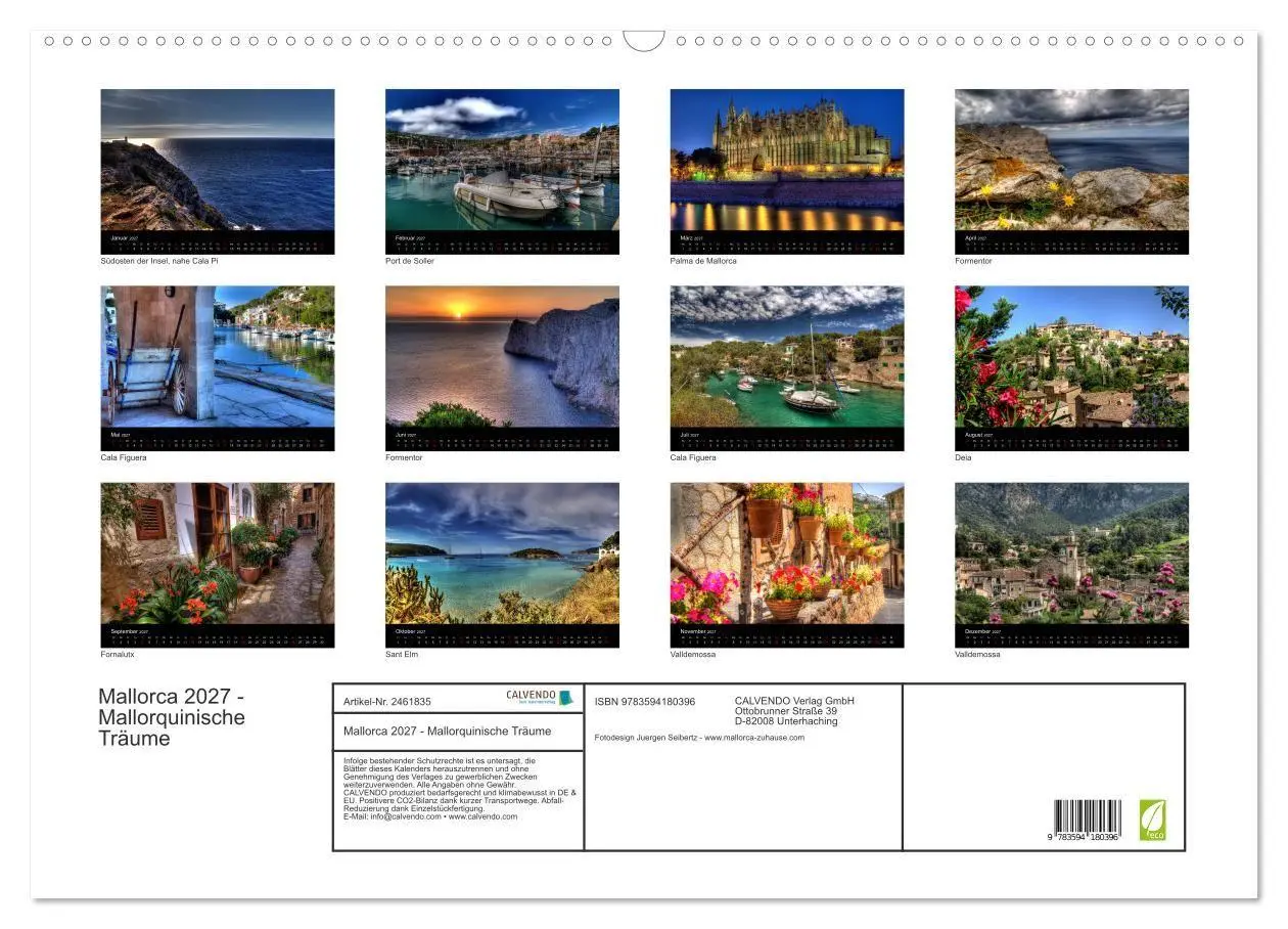Bild: 9783594180396 | Mallorca 2027 - Mallorquinische Träume (Wandkalender 2027 DIN A2...