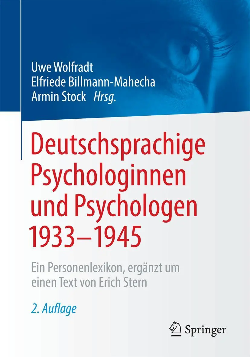 Cover: 9783658150396 | Deutschsprachige Psychologinnen und Psychologen 1933-1945 | Buch | XV