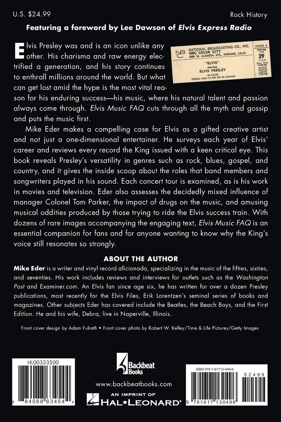 Rückseite: 9781617130496 | Elvis Music FAQ | Mike Eder | Taschenbuch | Englisch | 2013 | BACKBEAT