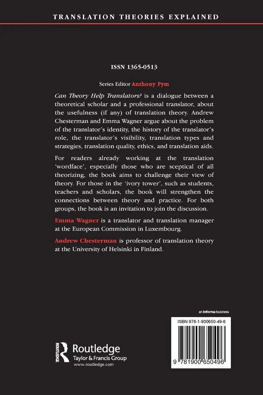 Rückseite: 9781900650496 | Can Theory Help Translators? | Andrew Chesterman (u. a.) | Taschenbuch