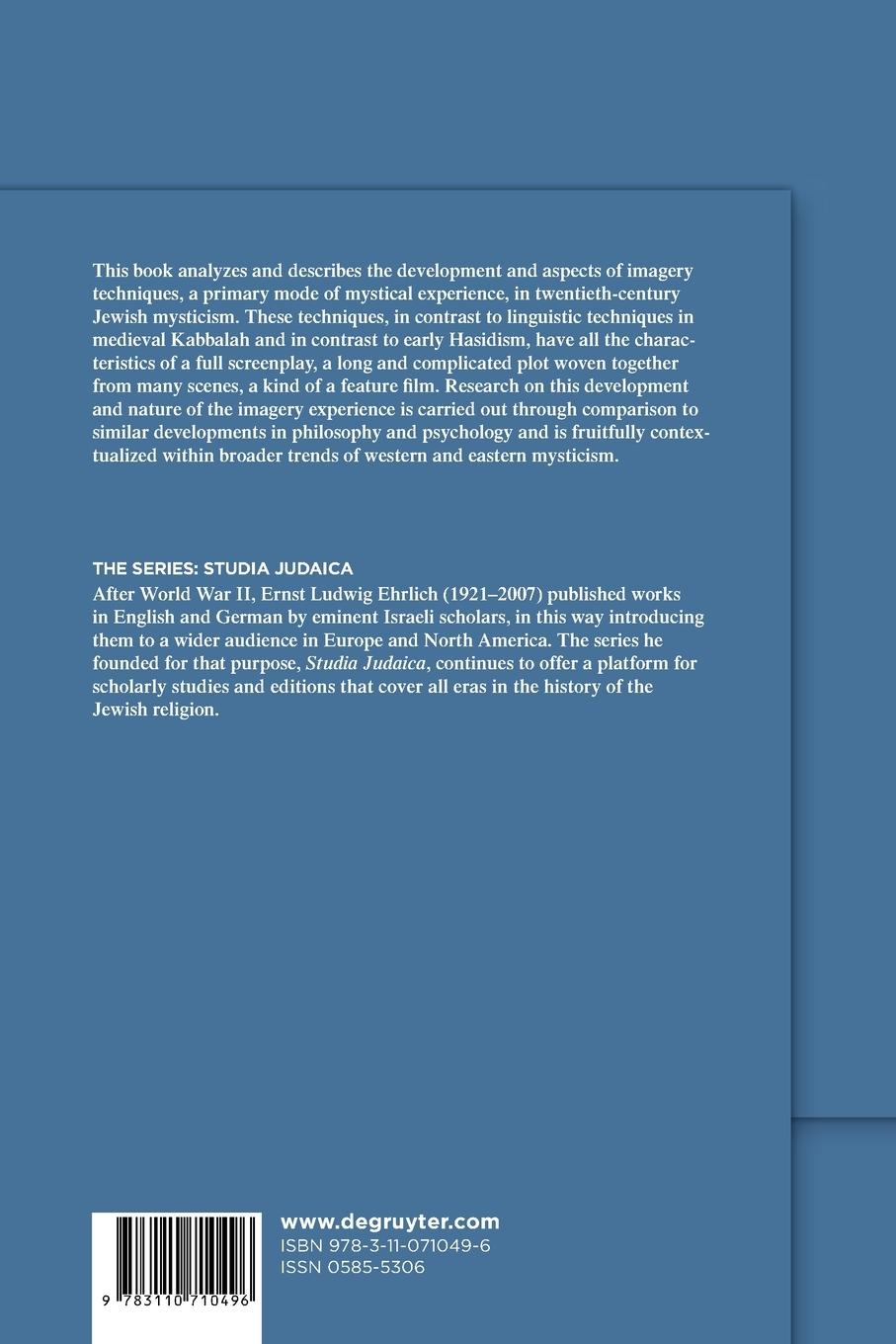 Rückseite: 9783110710496 | Imagery Techniques in Modern Jewish Mysticism | Daniel Reiser | Buch