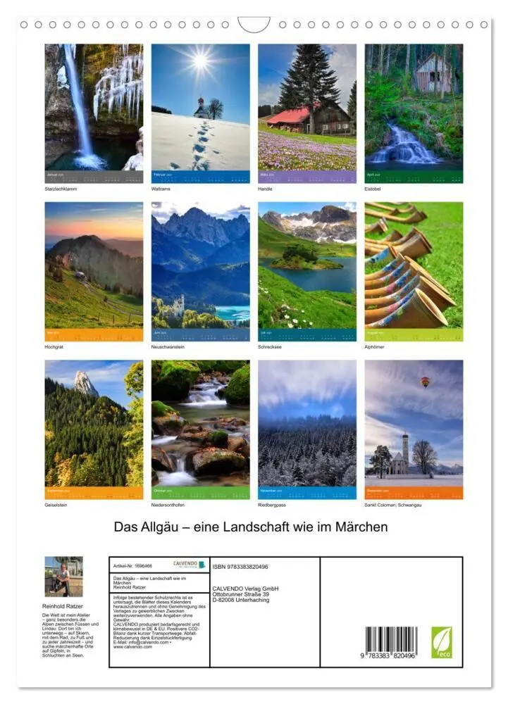 Bild: 9783383820496 | Das Allgäu - eine Landschaft wie im Märchen (Wandkalender 2025 DIN...
