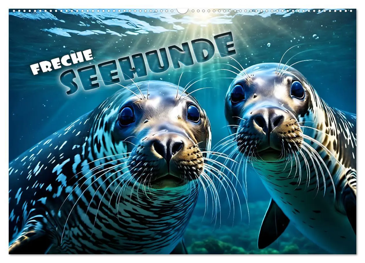 Cover: 9783457480496 | Freche Seehunde (Wandkalender 2026 DIN A2 quer), CALVENDO...
