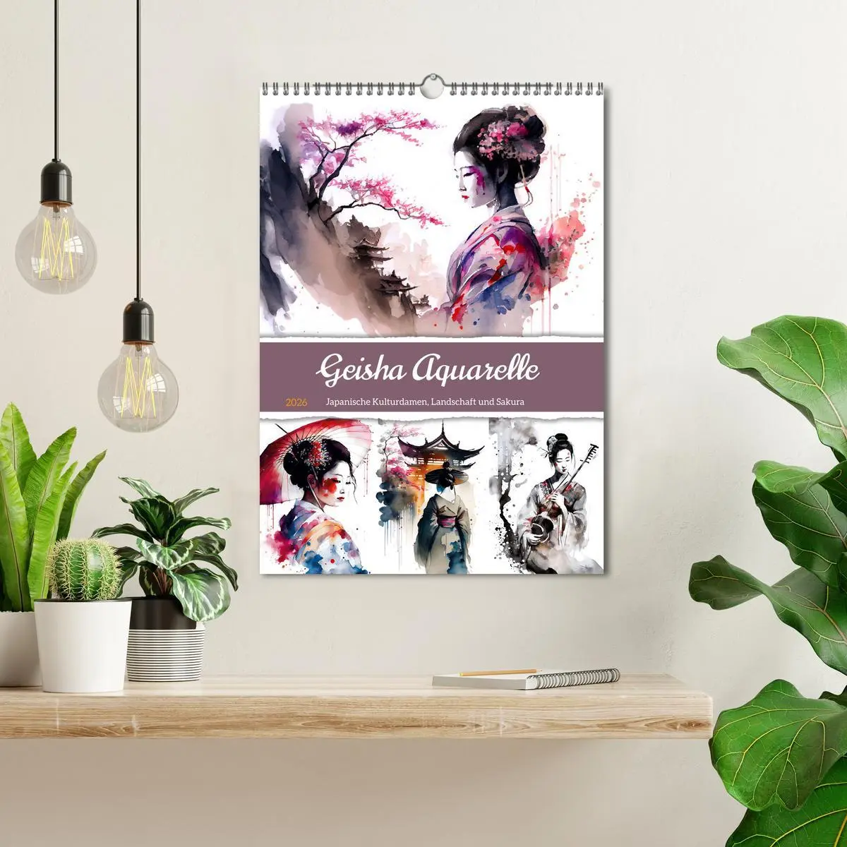 Bild: 9783516330496 | Geisha Aquarelle - Japanische Kulturdamen, Landschaft und Sakura...
