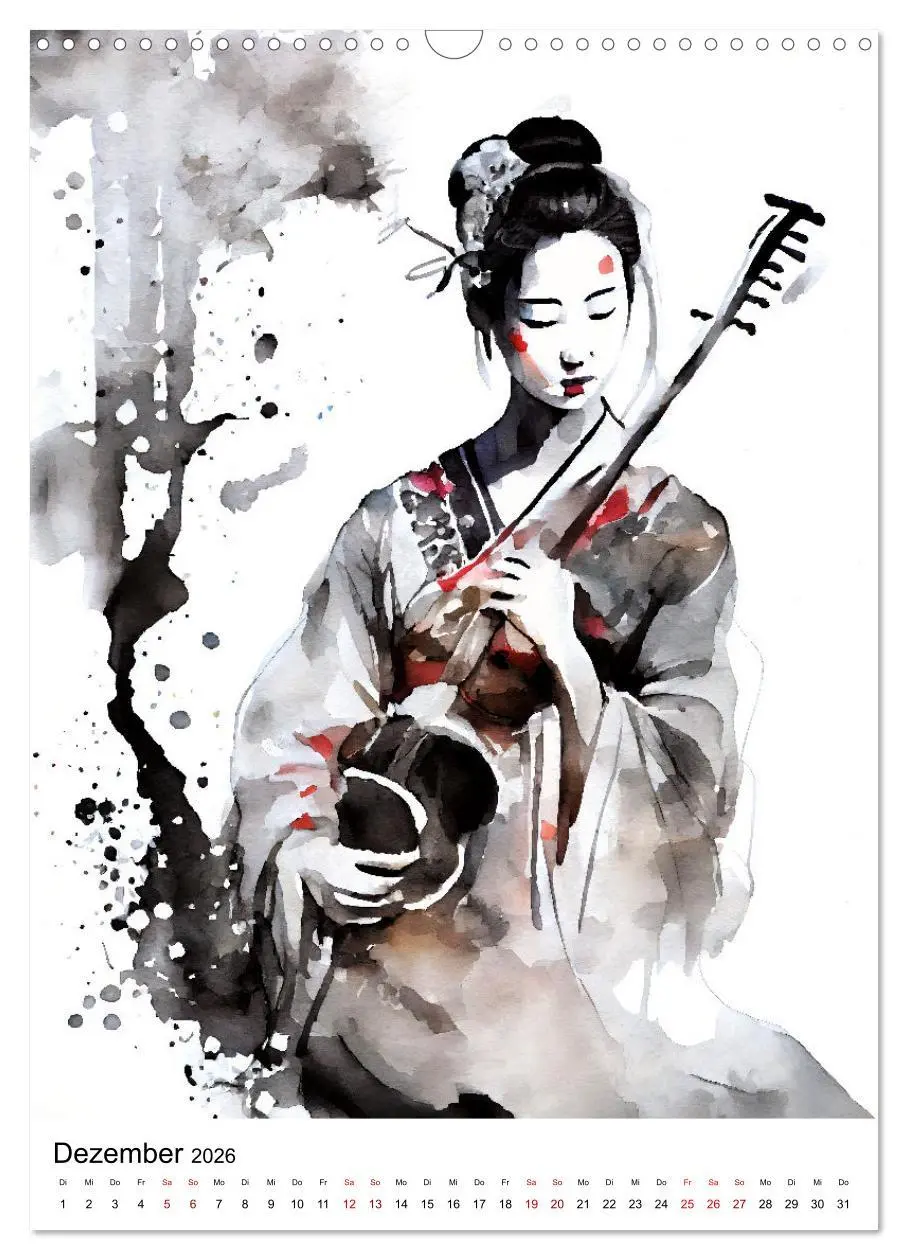 Bild: 9783516330496 | Geisha Aquarelle - Japanische Kulturdamen, Landschaft und Sakura...