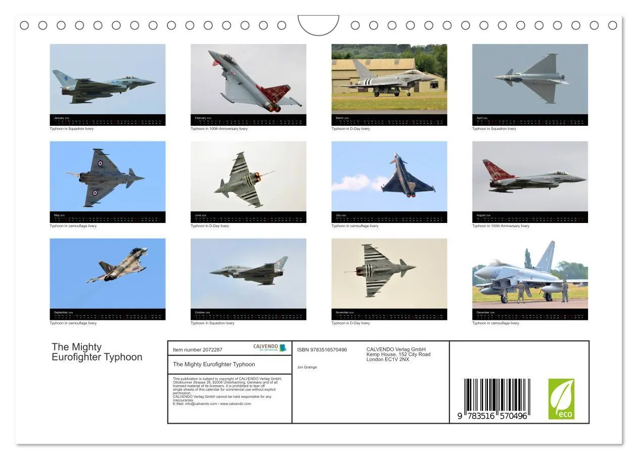 Bild: 9783516570496 | The Mighty Eurofighter Typhoon (Wall Calendar 2026 DIN A4...
