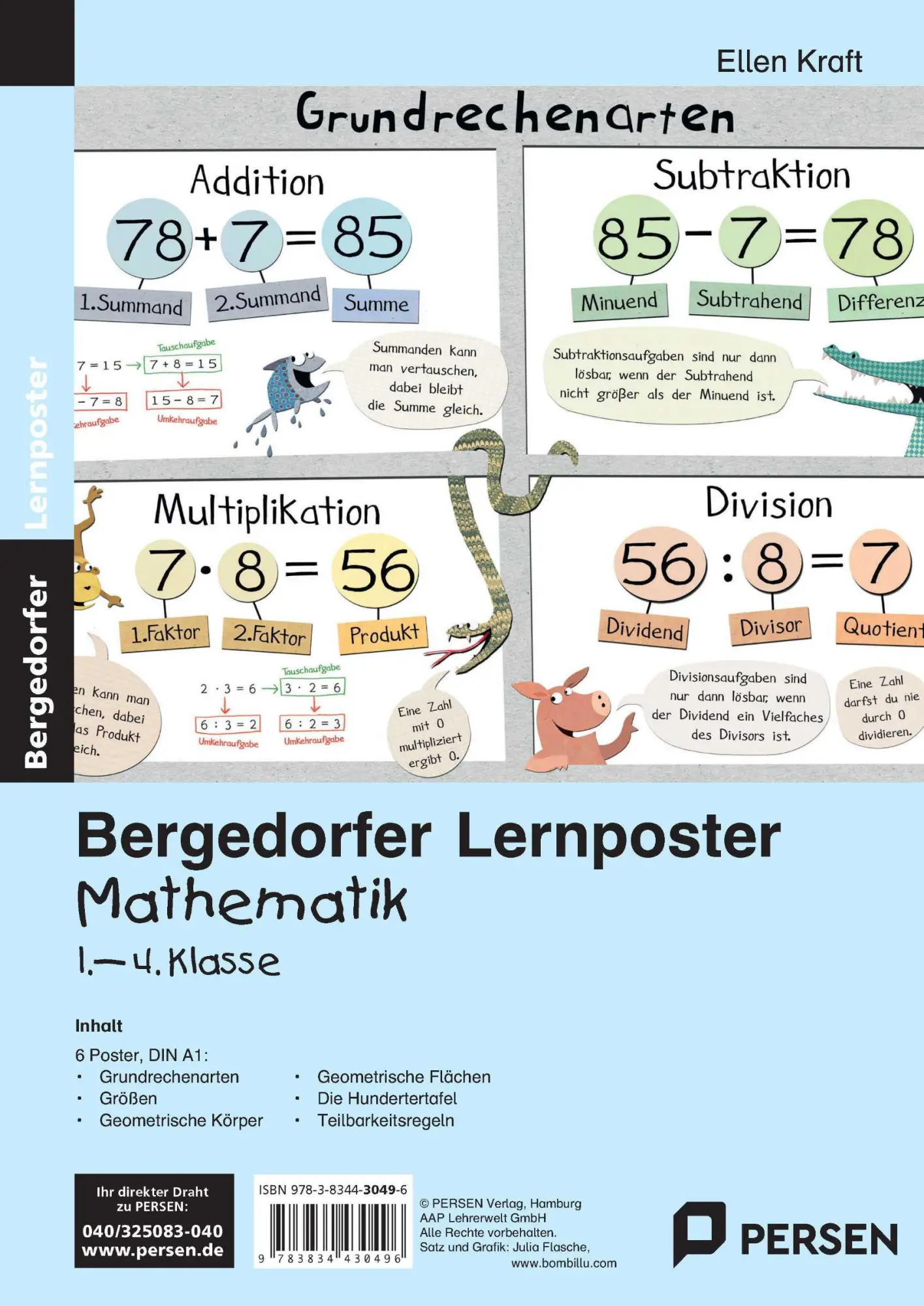 Cover: 9783834430496 | Lernposter Mathematik 1.-4.Klasse | 6 Poster für den Klassenraum