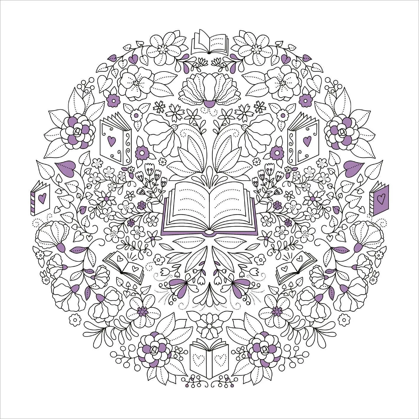 Bild: 9783845870496 | I Love Books - Ausmalbuch | 40 Motive mit Metallic-Effekt | Enders