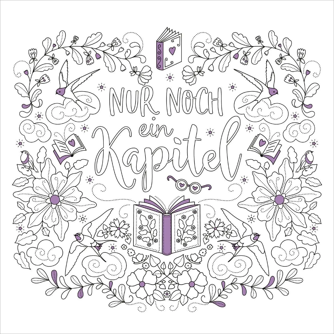 Bild: 9783845870496 | I Love Books - Ausmalbuch | 40 Motive mit Metallic-Effekt | Enders