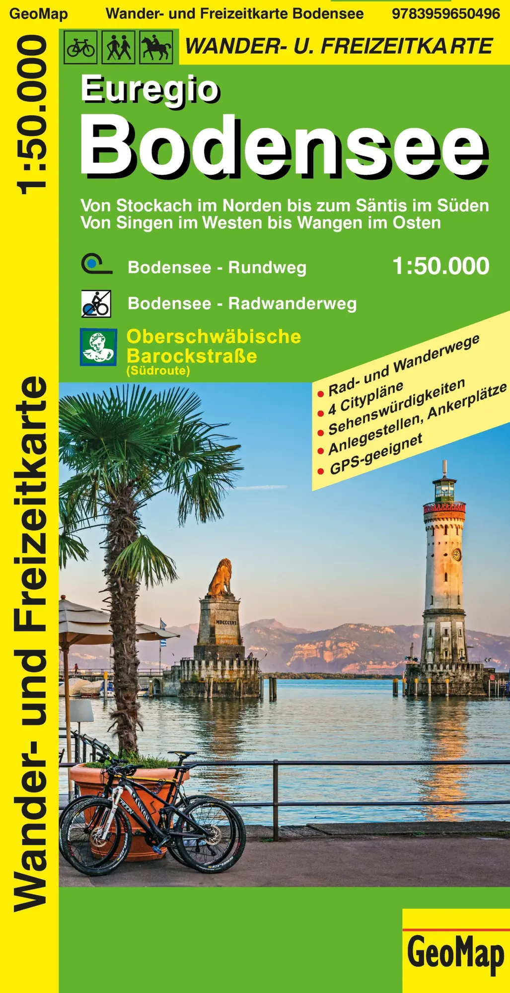 Cover: 9783959650496 | Euregio Bodensee Wander- und Freizeitkarte | 1:50.000 | GeoMap | 2024