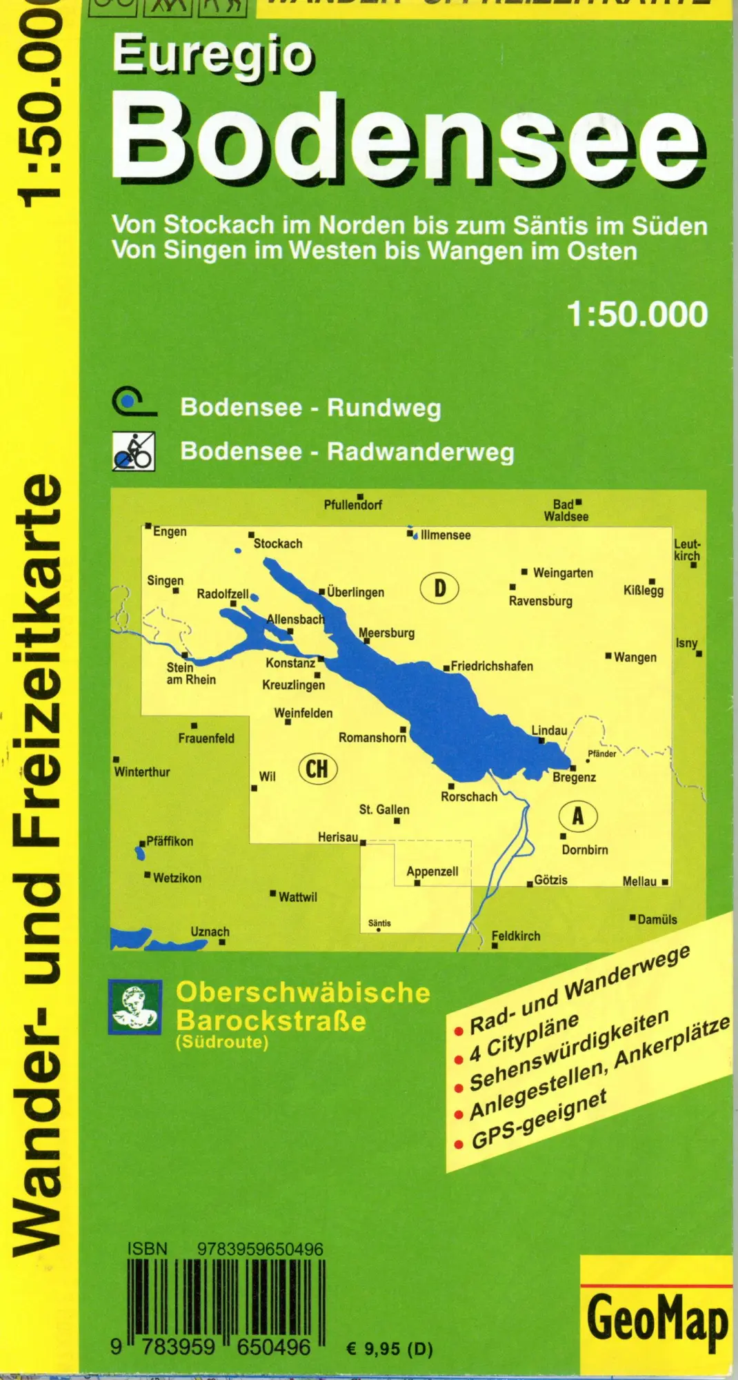 Bild: 9783959650496 | Euregio Bodensee Wander- und Freizeitkarte | 1:50.000 | GeoMap | 2024