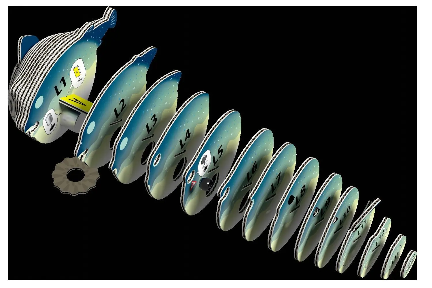 Bild: 9421036940596 | EUGY - 3D Bastelset Kugelfisch | Kit (Bastelset) | In Karton | 650138