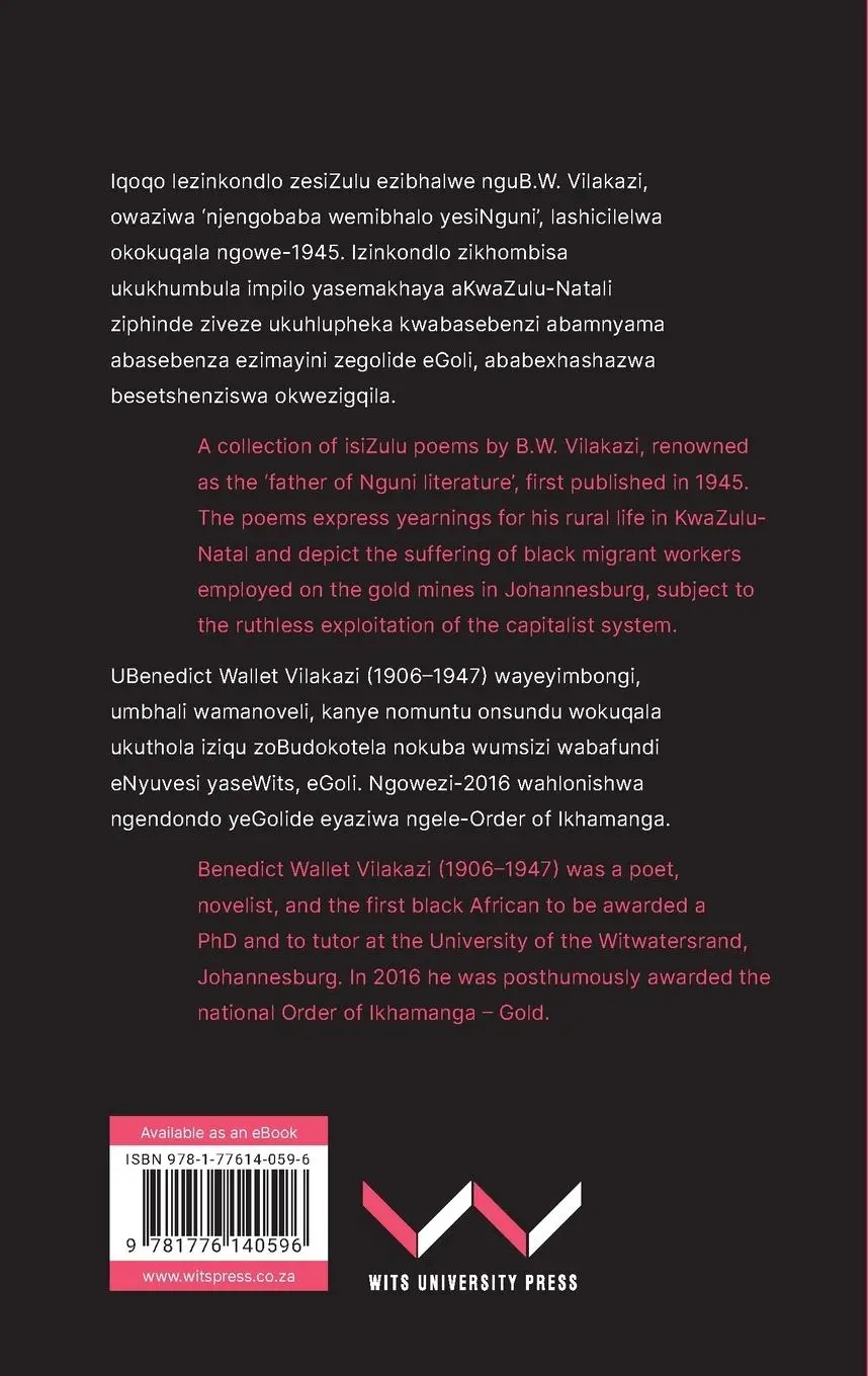 Rückseite: 9781776140596 | Amal'ezulu | Benedict Wallet Vilakazi | Taschenbuch | Englisch | 2021