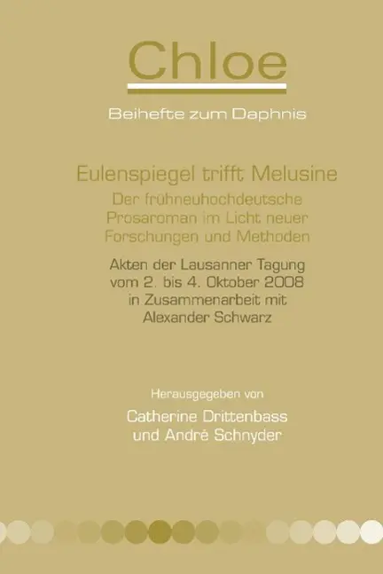 Cover: 9789042030596 | Eulenspiegel trifft Melusine | Catherine Drittenbass (u. a.) | Buch