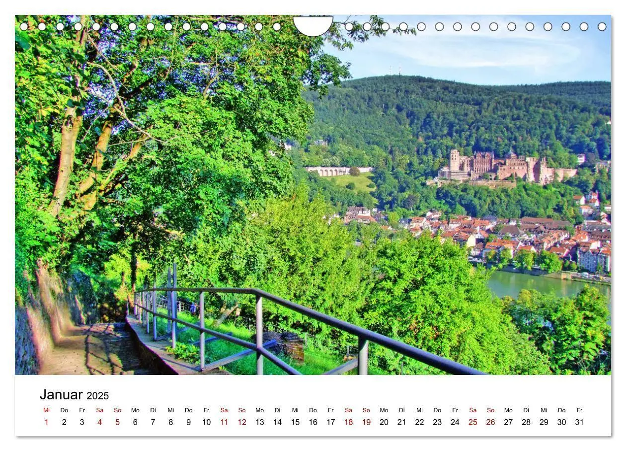 Bild: 9783435440696 | Heidelberg - Heiligenberg und Philosophenweg (Wandkalender 2025 DIN...