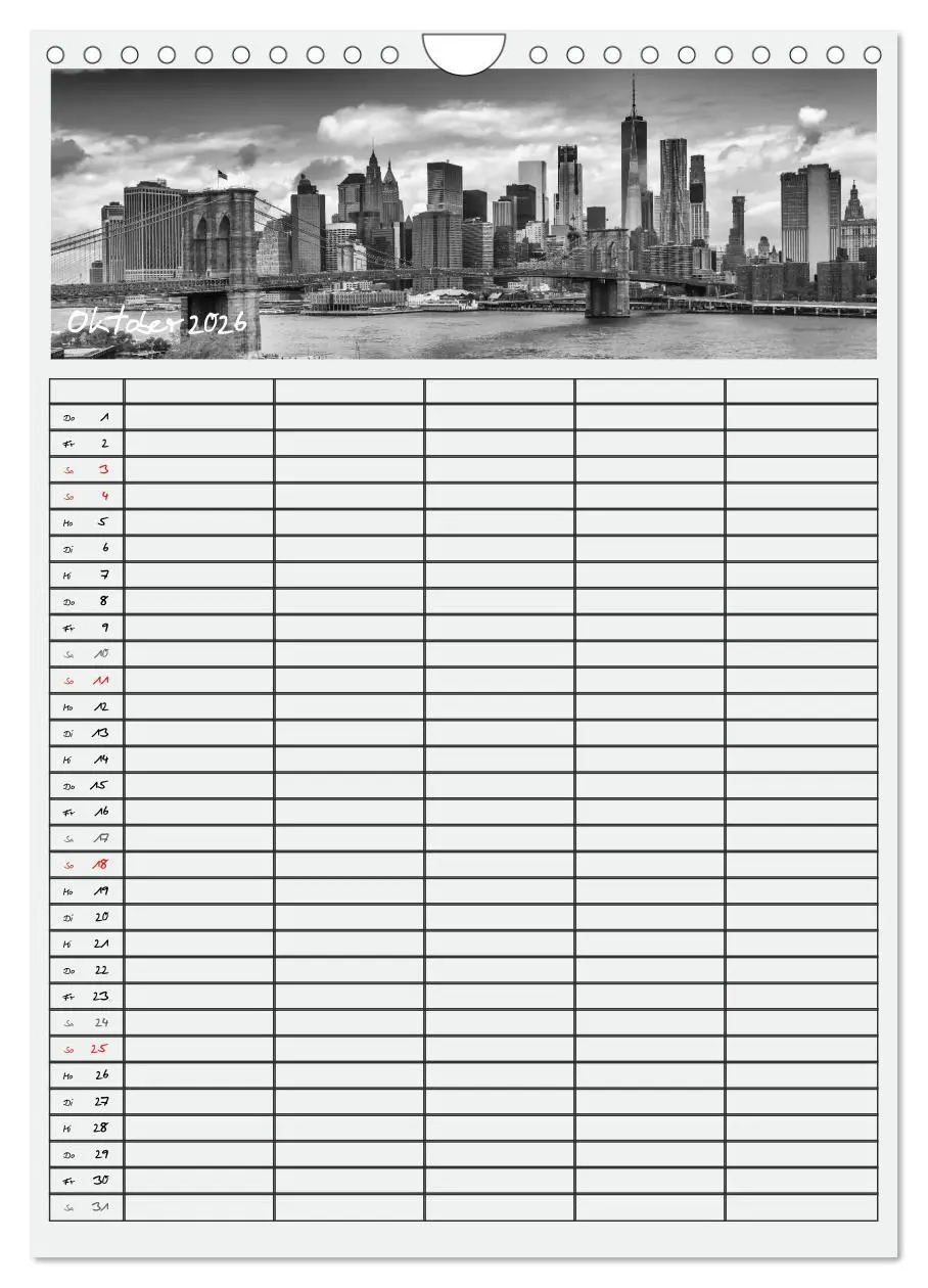 Bild: 9783516480696 | NEW YORK CITY Teamplaner (Wandkalender 2026 DIN A4 hoch), CALVENDO...