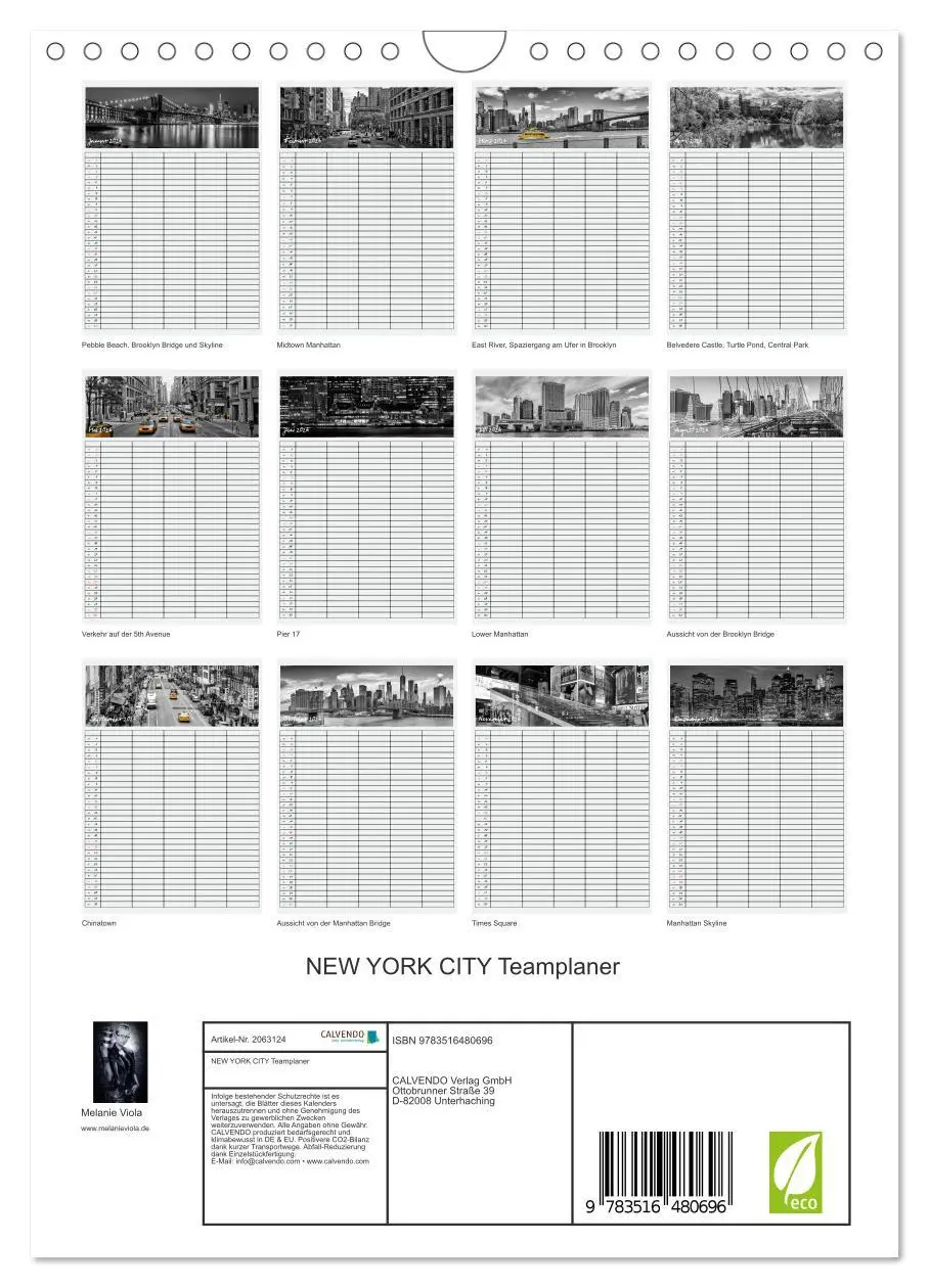 Bild: 9783516480696 | NEW YORK CITY Teamplaner (Wandkalender 2026 DIN A4 hoch), CALVENDO...
