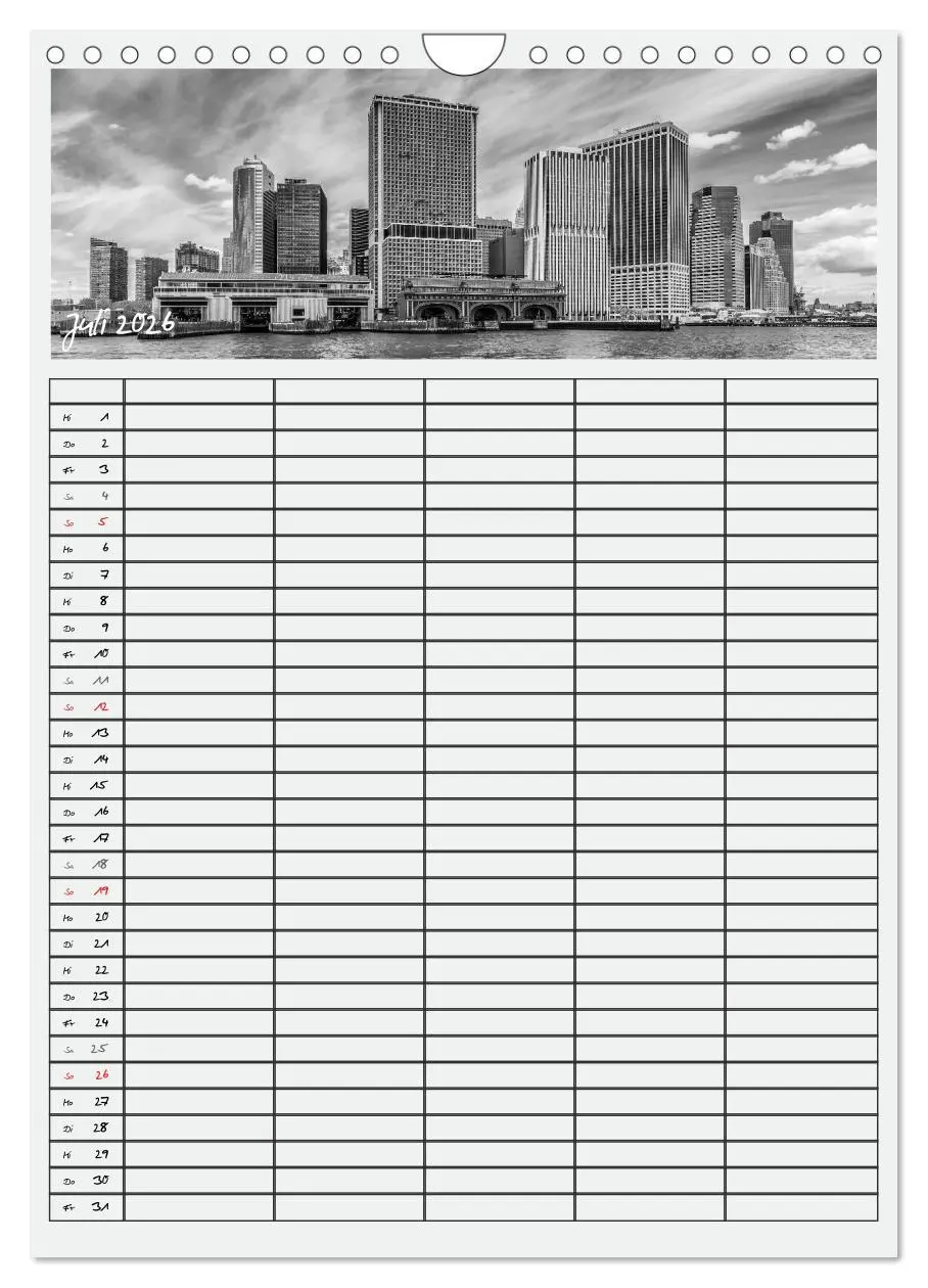 Bild: 9783516480696 | NEW YORK CITY Teamplaner (Wandkalender 2026 DIN A4 hoch), CALVENDO...